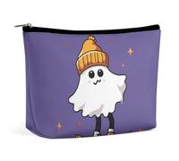 The Ghost of Skateboards Reise-Make-up-Tasche, groß, Kulturbeutel für Damen, wasserdichte Kosmetiktasche für Geldbörse, tragbare Make-up-Organizer, niedliche Reißverschlusstasche, Kosmetiktasche