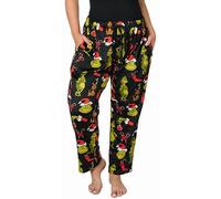 The Grinch Plush Pants How Grinch Stole Christmas Dr Seuss Minky Pajama Lounge, Schwarz, Large