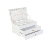 THE HOME DECO FACTORY Schmuckkasten in Weiß - (B)24 x (H)15 x (T)13 cm - 34% | Schmuckkaesten