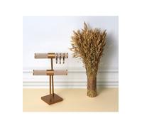 HOME DECO FACTORY Schmuckständer mit Zwei goldfarbenen Füßen, Beige