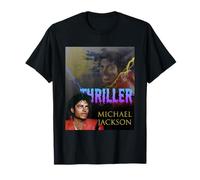 The King of POP MJ-067_Thriller T-Shirt, Unisex Erwachsene, Michael Jackson Fans, Pop Culture Enthusiasts, Various Ages, Schwarz, S