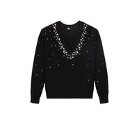 The Kooples Pull Col V Avec Bijoux Black Größe: 38 | Strickpullover Outlet | Damen | Schwarz