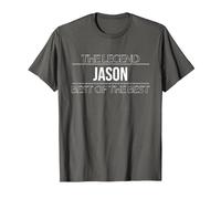 The Legend Jason Best of The Best - Lustiger Spruch T-Shirt, Herren, Anthrazit, 4XL