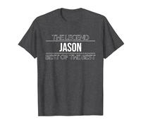 The Legend Jason Best of The Best - Lustiger Spruch T-Shirt, Herren, Anthrazit Meliert, 6XL
