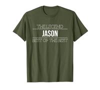 The Legend Jason Best of The Best - Lustiger Spruch T-Shirt, Herren, Olivgrün, XL