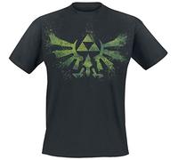 The Legend of Zelda Crest Splatter T-Shirt schwarz XS