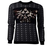 The Legend of Zelda Female Sweatshirt Zelda - Tri-Force Glitter Women's Christmas Sweatshirt Black-M