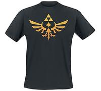 Call Of Duty T-Shirt The Legend of Zelda Hyrule-Logo Kurzarm Schwarz L Unisex