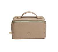 The London Train Case Mini Beauty Concertina Folding Out Organizer Vanity Toiletry Bag Make-Up Case by Alice Wheeler, Stein und Salbei, 9.5 cm (L) x 9.5 cm (W) x 18 cm (H), Weiche Seiten