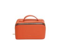 The London Train Case Mini Beauty Concertina Folding Out Organizer Vanity Toiletry Bag Make-Up Case by Alice Wheeler, Orange / Schwarz, 9.5 x 9.5 x 18 cm, Weiche Seiten