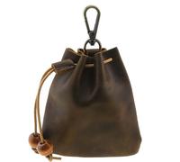 The Lord of the Tools Mini Cowhide Coin Pouch with Drawstring Top Layer Cowhide Coin Organizer Change Holder Leather Mini Key Chain Medieval Pouch Key Wallet, coffee, 10*11.5cm