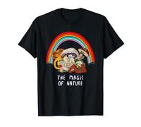 The Magic of Nature Regenbogen-Pilz-Grafik T-Shirt