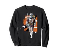 The Mandalorian and Grogu Watercolor Portrait Painting Sweatshirt