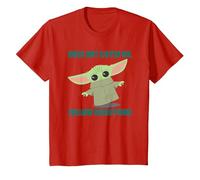 The Mandalorian Grogu Does Not Listen T-Shirt, Kinder, Rot, 128