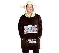 The Mandalorian Oversized Hoodie Herren, Star Wars Fleece Riesen Pullover Herren Hoodie Blanket (Braun/Grün)