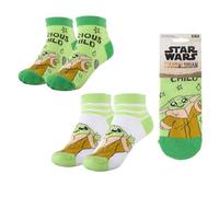 The Mandalorian Sneakersocken für Jungen und Mädchen - 2er Pack kurze Star Wars Kindersocken, weich, bequem und atmungsaktiv, ideal für Frühling und Sommer, Größe 36/43