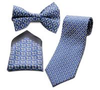 THE MASONIC COLLECTION - Craft 100 % gewebte Seide, Fliege und Taschentuch - Quadrat und Kompass - ein ideales Freimaurer-Geschenk für Männer