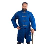 THE MEDIEVALS Gepolsterter Gambeson Coat Aketon Jacke für SCA, Blau, 3XL