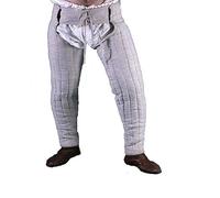 THE MEDIEVALS Verzögerte dick gepolsterte Chaussen unten unter Gambeson Hauberk SCA Armor, Weiss/opulenter Garten, M