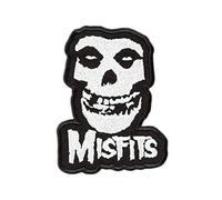 The Misfits Patch - Embroidered Crimson Ghost Skull - Punk Rock Band Logo Patches - Horror Punk Music - Iron On Embroidery - Size:10.9 cm x 14.7 cm
