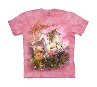 The Mountain Awesome Unicorn Adult T-Shirt, Pink, XL