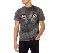 The Mountain Big Face Black Cat Adult T-Shirt, Black, 2XL