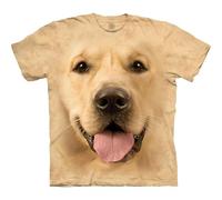 The Mountain Big Face Golden Adult T-Shirt, Yellow, Large