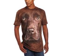The Mountain Chocolate Lab Face Erwachsenen-T-Shirt, Braun, XL