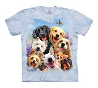 The Mountain Dog Selfie Adult T-Shirt, Blue, Large