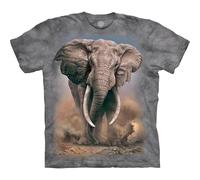 The Mountain Herren African Elephant T-Shirt, grau, Klein