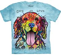 The Mountain Herren Dog is Love T-Shirt, blau, 3X-Large
