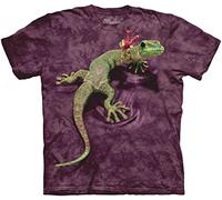 The Mountain Peace Out Gecko Adult T-Shirt, Kastanienbraun, 2XL