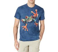 The Mountain Herren Men's Peace Tree Frog Short Sleeve T-Shirt, blau, Medium