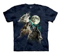 The Mountain Herren-T-Shirt mit DREI Wolfsmonden, kurzärmelig, Blau, 4X-Groß
