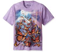 The Mountain Herren T-Shirt Monarch Schmetterlinge, violett, Groß