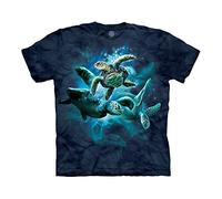 The Mountain Herren T-Shirt Sea Turtle Collage, blau, Mittel