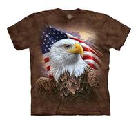 The Mountain Independence Eagle Adult T-Shirt, Brown, 3XL