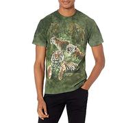 The Mountain Jungle Tigers T-Shirt für Herren, Grün, Mittel