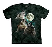 The Mountain Herren Men's Three Wolf Moon Short Sleeve Tee Hemd, Dunkelgrün, 3X-Groß