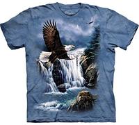 The Mountain Majestic Flight Herren-T-Shirt, kurzärmelig, Unisex-Erwachsene Herren, 100% Cotton Lost Valley T-Shirt, blau, X-Large