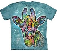 The Mountain Russo Giraffe Adult T-Shirt, Blaugrün, 2XL