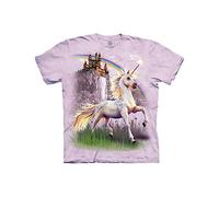 The Mountain T-Shirt für Jungen mit Einhornschloss, violett, L