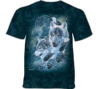 The Mountain Unisex Dreamcatcher Wolf Collage Erwachsene, Grün, Größe XXL T-Shirt, XX-Large