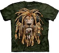 The Mountain Unisex Erwachsen DJ Jahman Hund Tier T Shirt, Grn, 3XL