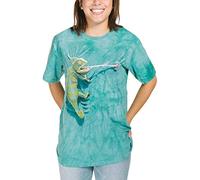 The Mountain Unisex-Erwachsene Climbing Chameleon T-Shirt - kurzärmelig, blaugrün, Mittel