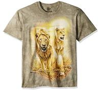 The Mountain Unisex-Erwachsene Lion Pair T-Shirt, Grün, XXX-Large