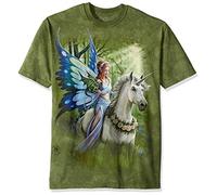 The Mountain Unisex-Erwachsene Realm of Enchantment T-Shirt, Grün, 3X-Groß