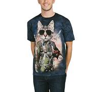 The Mountain Unisex-Erwachsene Shark Bite Adult T-Shirt, Blue, Small Hemd, blau, Large