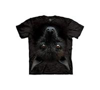 The Mountain Unisex Kinder T-Shirt Fledermauskopf Tee, Schwarz, L
