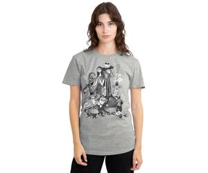 The Nightmare Before Christmas Damen Jack Sally Monster Draw Ladies Shirt, Athletic Heather, Athletic Heather, XXL EU